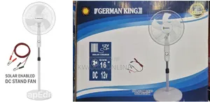German King Solar Enabled 12v Dc Stand Fan