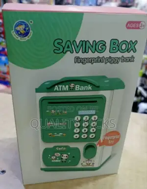Blue and White Kids Saving Box.