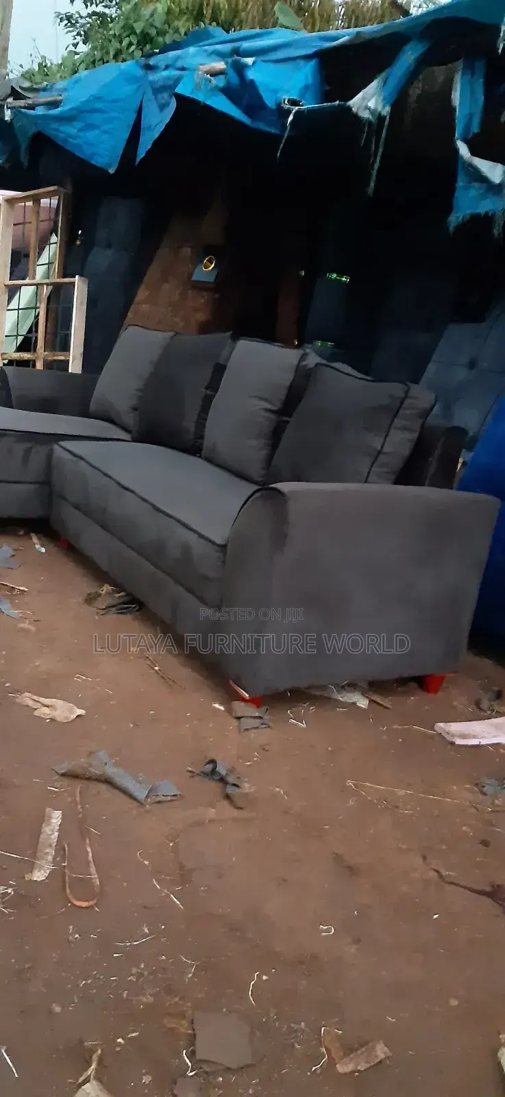 Brown L Shape Sofa Is for Sale