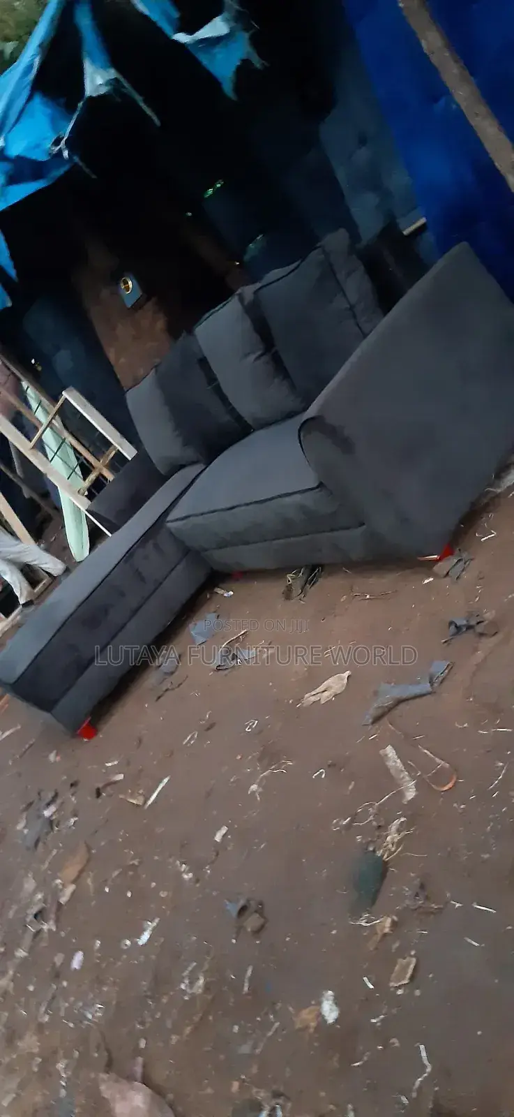 Brown L Shape Sofa Is for Sale