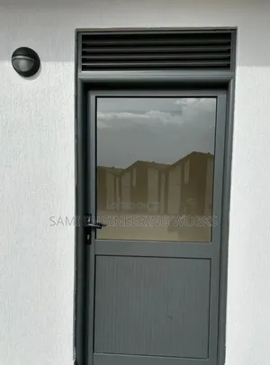 Quality Luxury Grey Aluminum Swinging Door