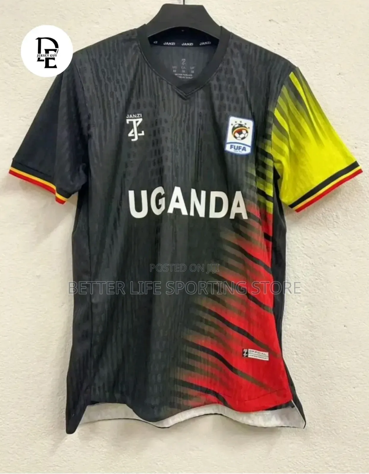 Uganda Cranes Jersey Original Black 2025