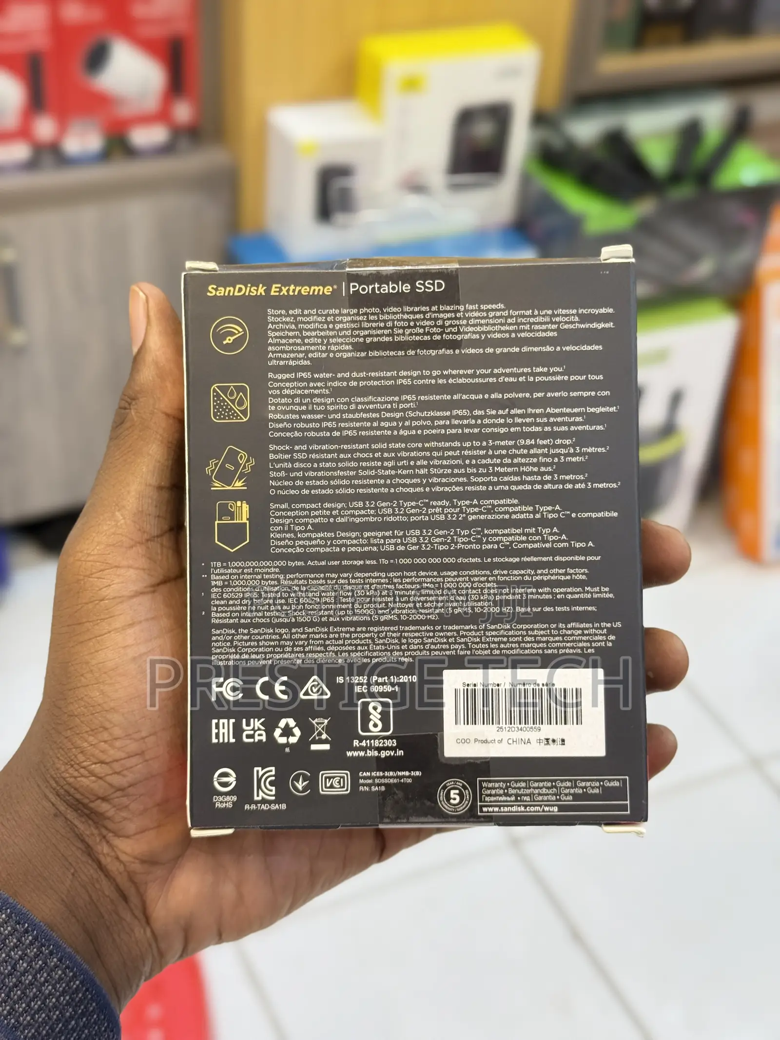 Sandisk 4tb Extreme Portable SSD 1050mb/S