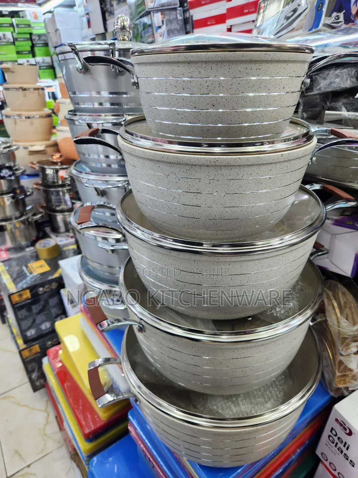 Pot Set or Source Pan Set Granite Coated