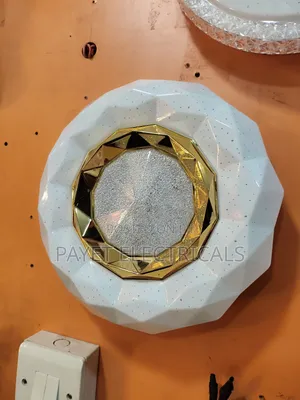 Gold and White Ceiling Light