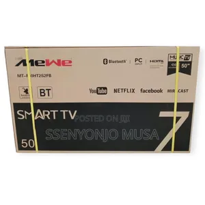 Mewe 50" Android Smart Led Tv - 1366x768 Resolution, Black