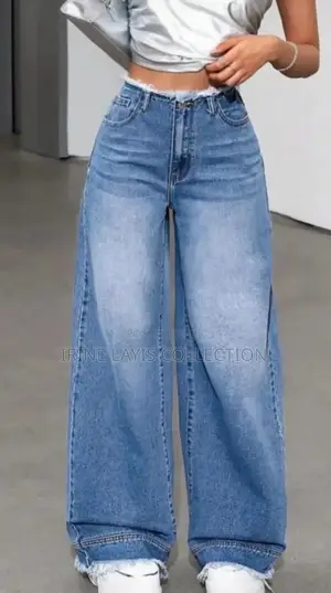Ladies Wide Keg Jeans
