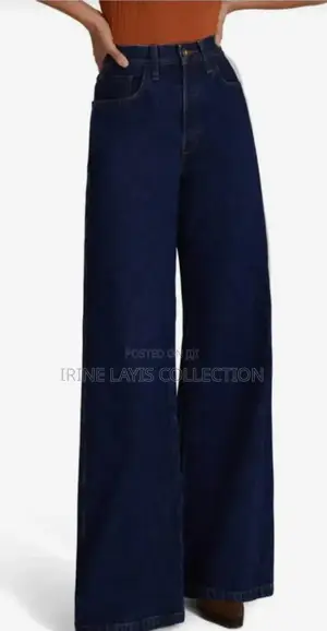 Ladies Wide Keg Jeans
