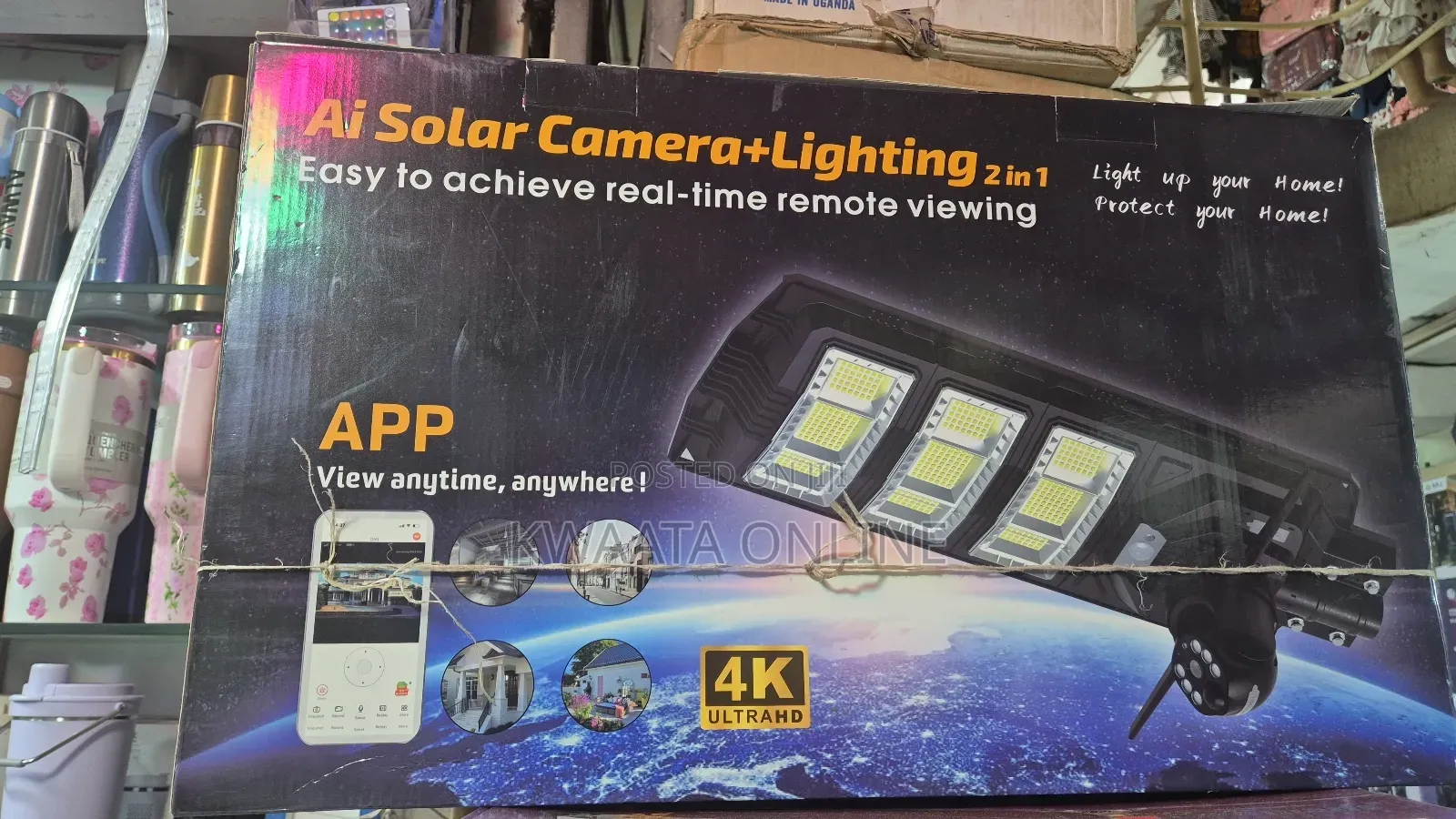 2 In1 Ai Wi-Fi Solar Camera +Street Solar Floodlight- 450w