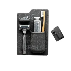 Silicone Wall Mounted Toothbrush and Shaver Holder.