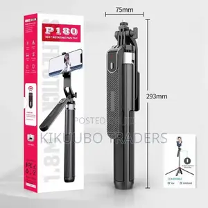 1.8m. Selfie Stick Tripod With a Rechargeable Bluetooth Remote