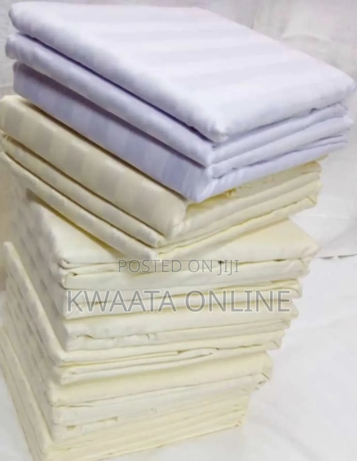 4 PC Set Star Luxe Hotel Bedsheets (6x6) King Size Striped Textured
