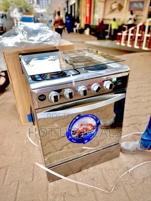 Superchef 3 Gas + 1 Electric Cooker With Gas Oven (60x60cm) – Silver