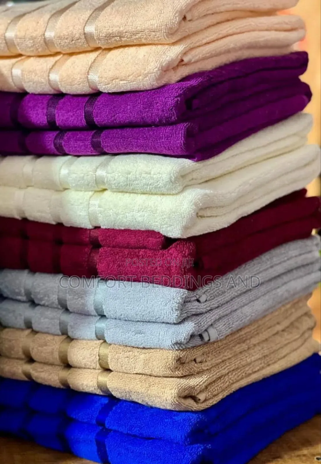 Large Cotton Towels With Stripes