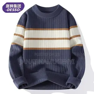 Desso Gray and White Sweater