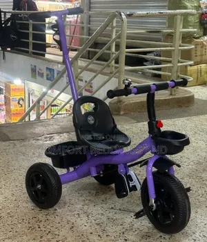 Kids Tricycle With Steering Handle Purple