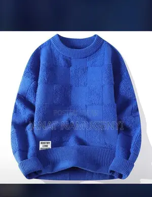 Plain Blue Designer Sweaters