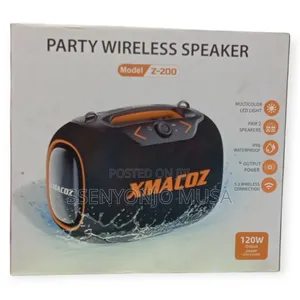 Xmacoz Z-200 Party Wireless Speaker - 120w Powerful Sound Multicolor
