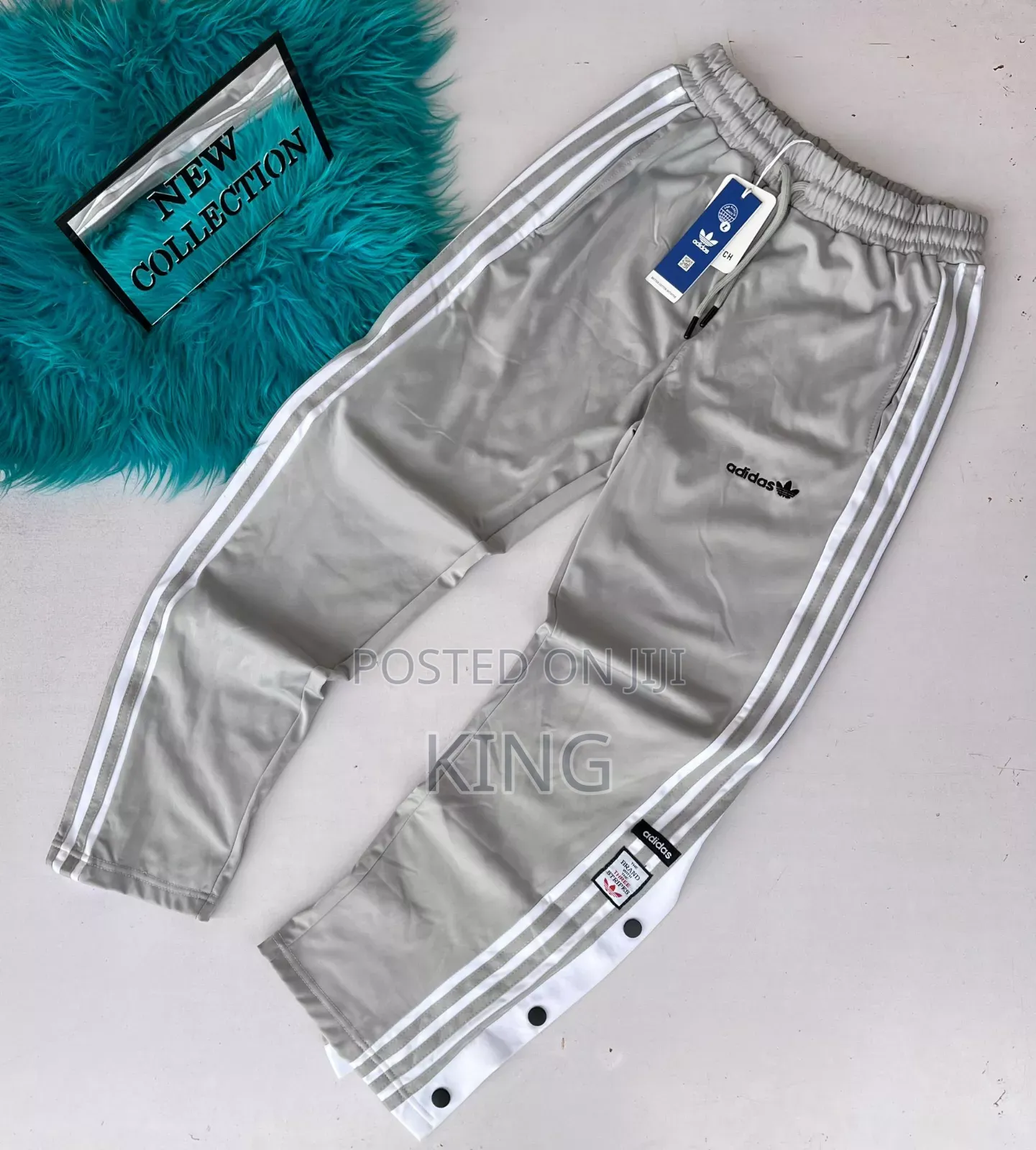 Grey Adidas Adibreak Track Pants