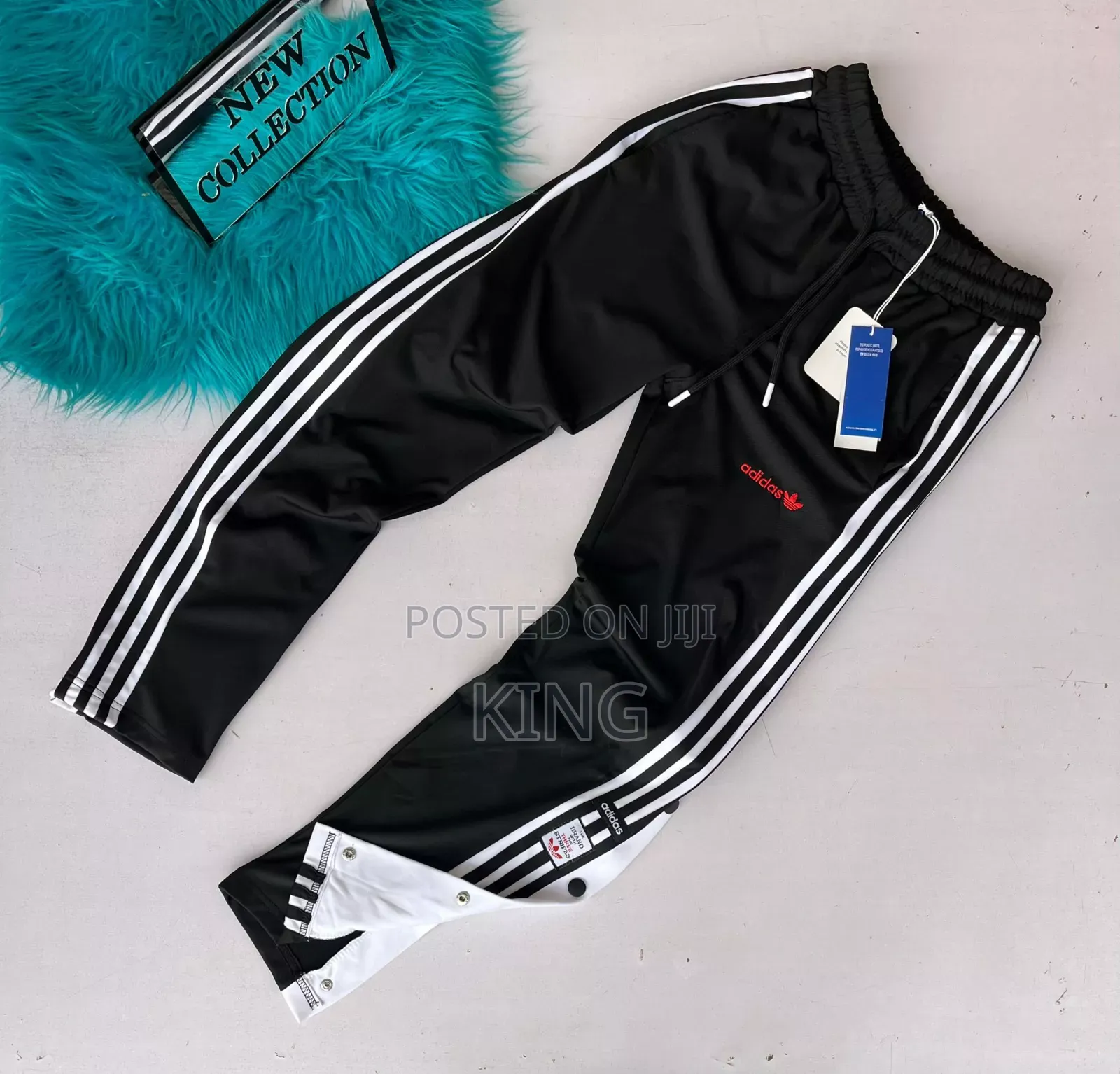 Black Adidas Adibreak Track Pants