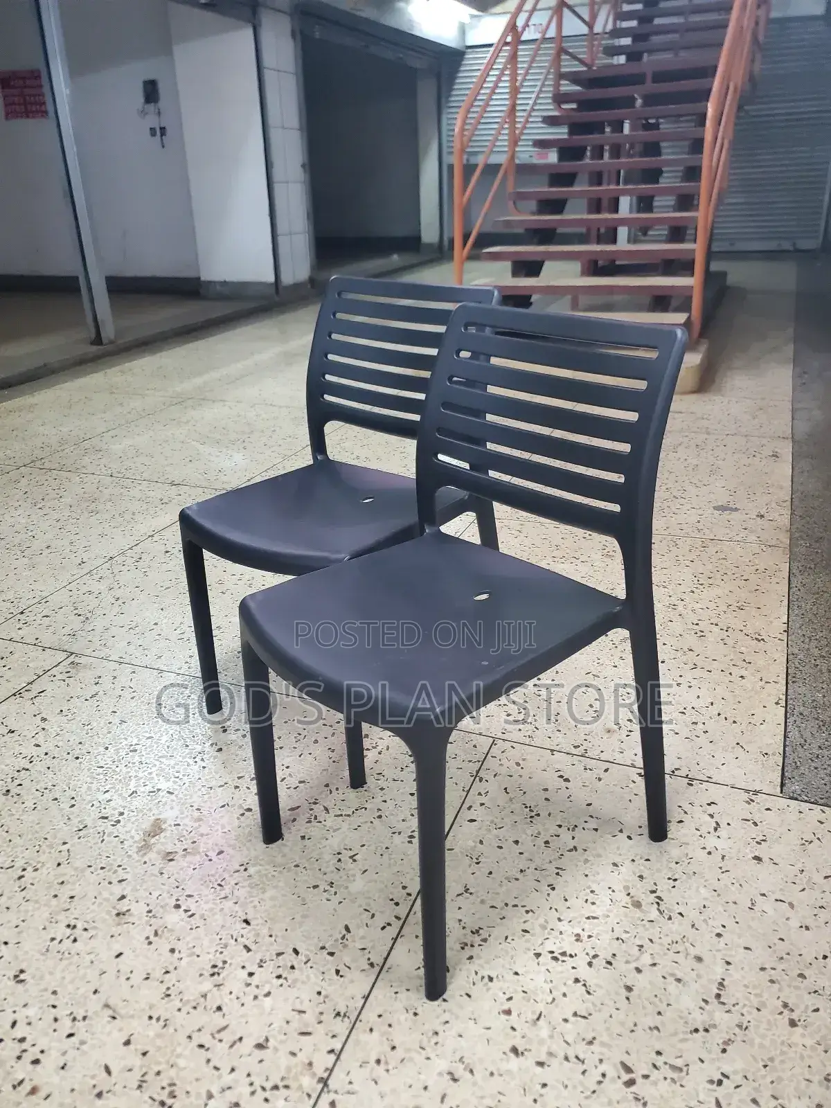 Stripped Back Armless Plastic Chairs Plastic Chairs