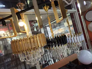 Black/ Gold / White Chandelier