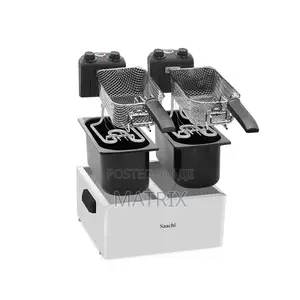 12l Saachi Double Deep Fryer Stainless Steel – Silver
