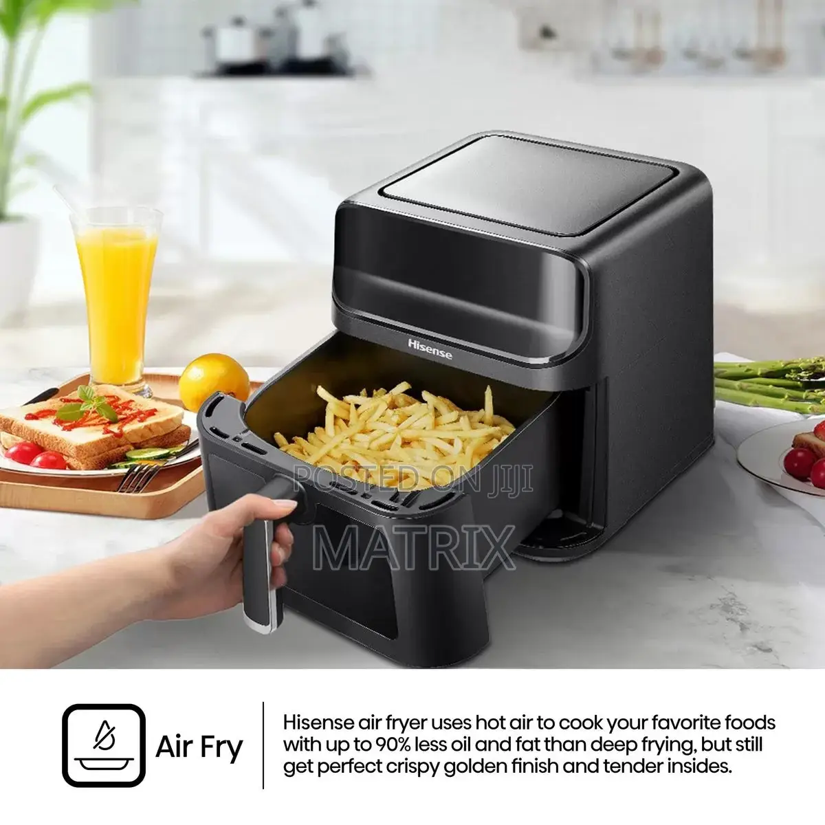 Hisense 6.7l Air Fryer With Led Display and Touch Control