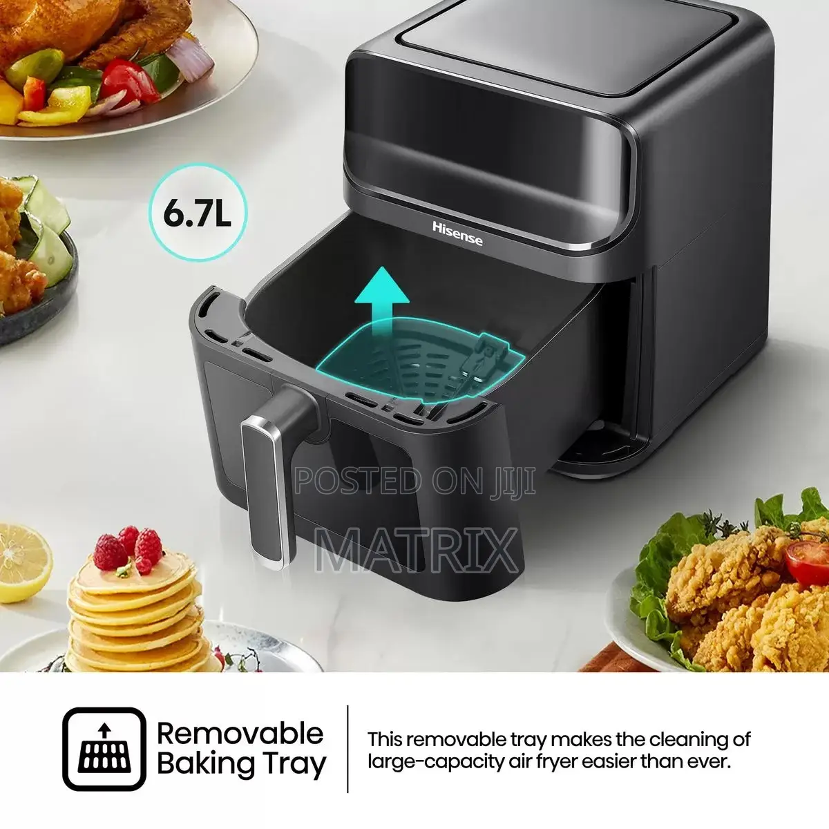 Hisense 6.7l Air Fryer With Led Display and Touch Control
