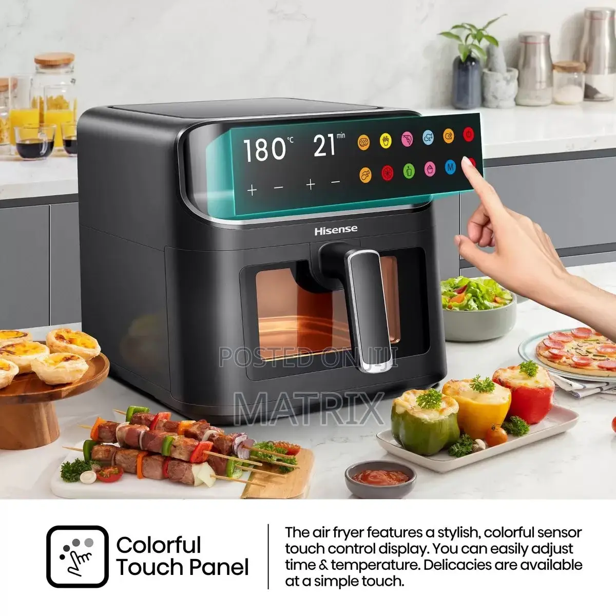 Hisense 6.7l Air Fryer With Led Display and Touch Control