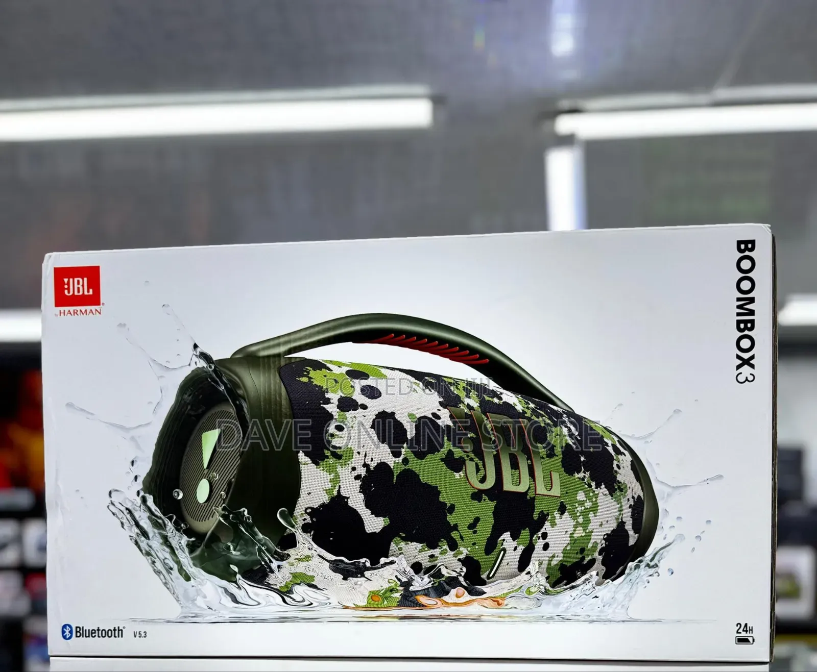 JBL L Boombox 3 Portable Wireless Bluetooth Speaker -Camouflage Color