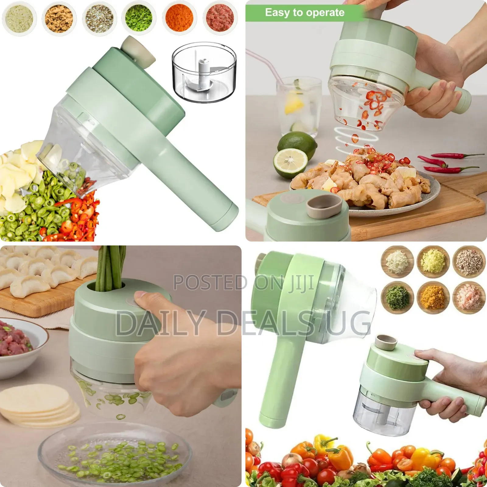 4 in 1 Electric Vegetable Cutter Set
