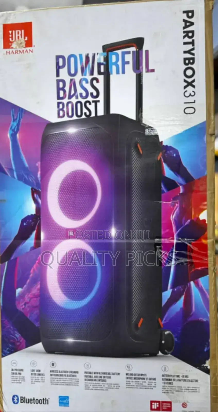 JBL Partybox 310 Bluetooth Multimedia Speaker.