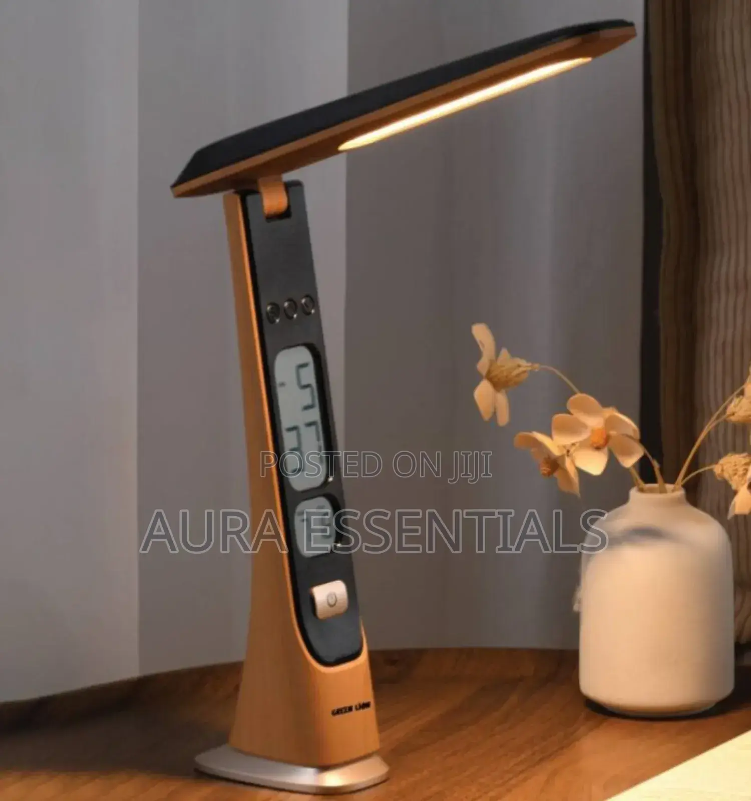 Green Lion Led Table Lamp - Wooden