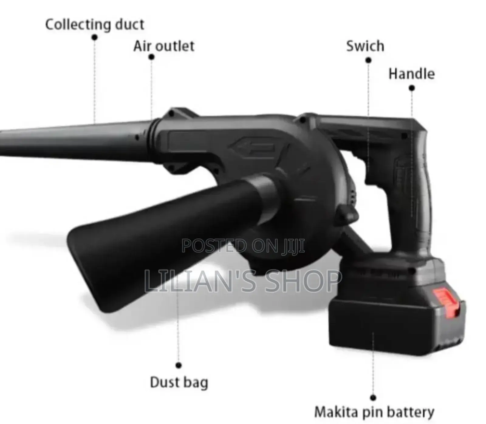 48v Rechargeable 2in1 Air Blower and Vacuum