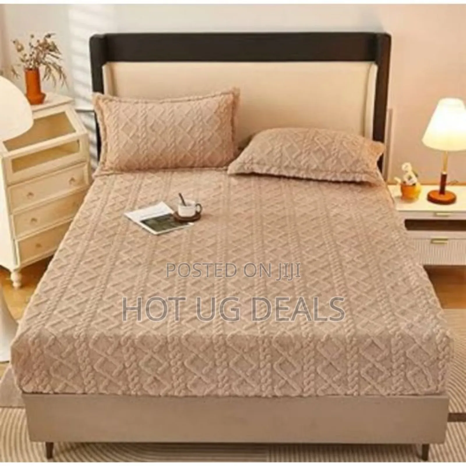 5x6 Mattress Cover With 2 Pillow Cases. - Coffee Brown