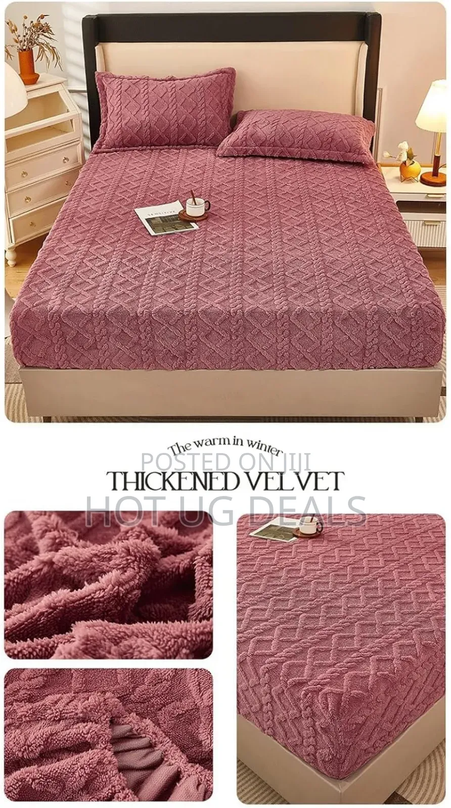 5x6 Stretcher Mattress Cover With 2 Pillow Cases. - Pink