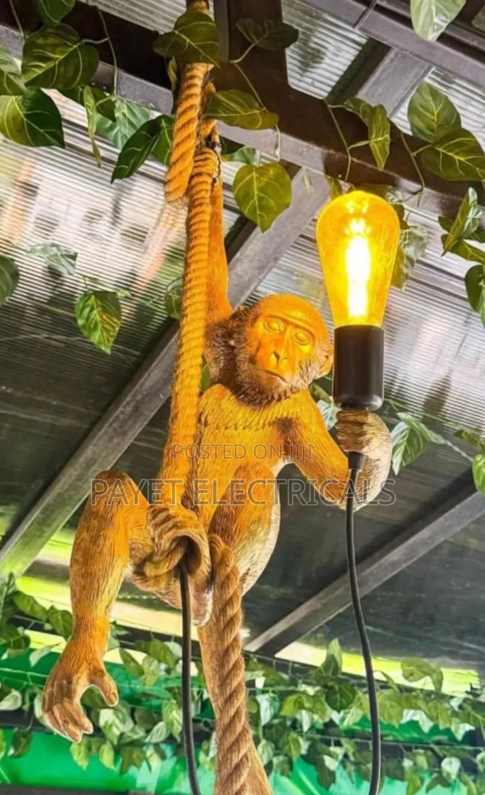 Hanging Monkey Lamp Holder