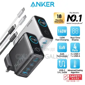 Anker Charge 140w, 4- Ports, Pd 3.1 With Usb-C Cable