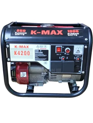 K-Max 850w Running 1000w Peak Gasoline Generator