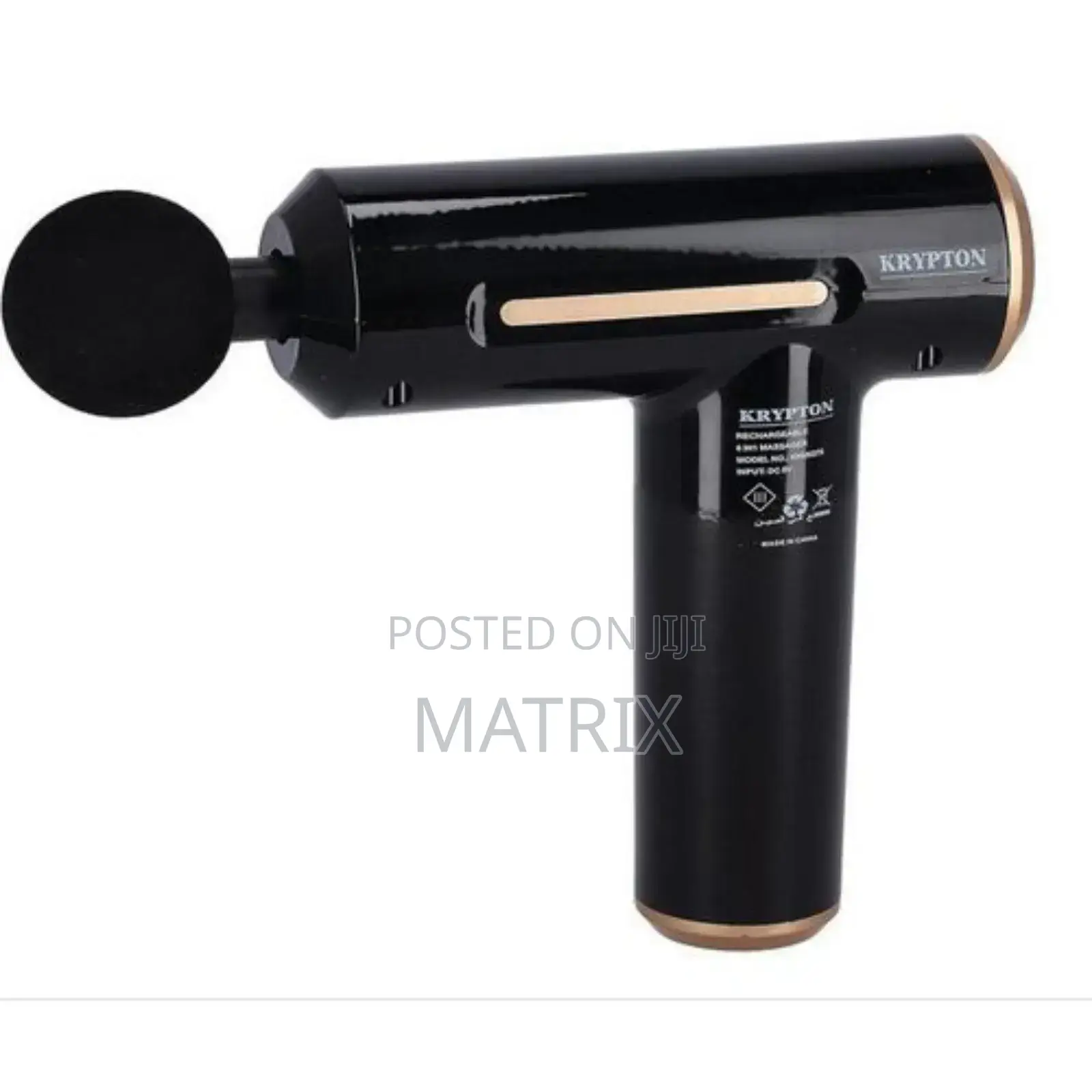 Krypton Rechargeable 6-in-1 Massager Gun - 5 Speed