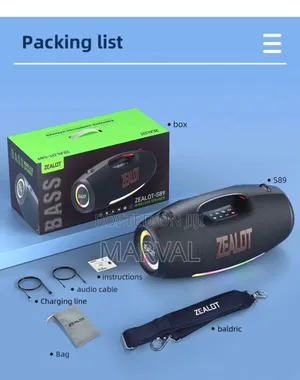 Zealot S89 Loudest Portable Bluetooth Speaker Subwoofer 250w 48000mah