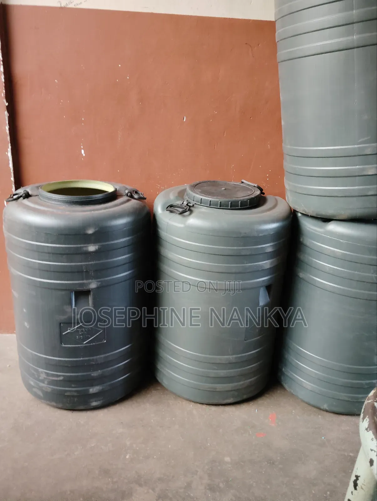 Plastic Water Drum 240 Liters, Black