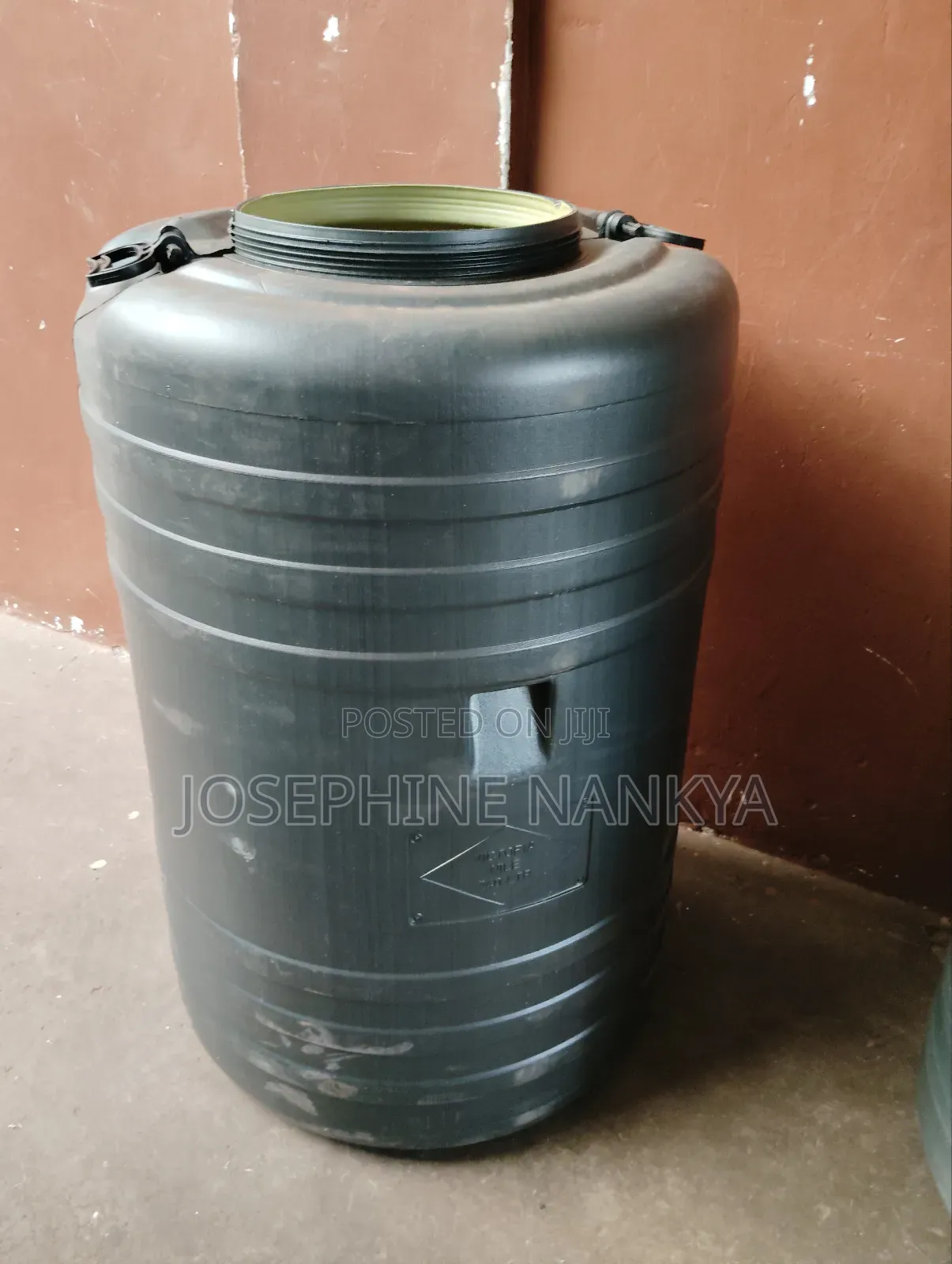 Plastic Water Drum 240 Liters, Black