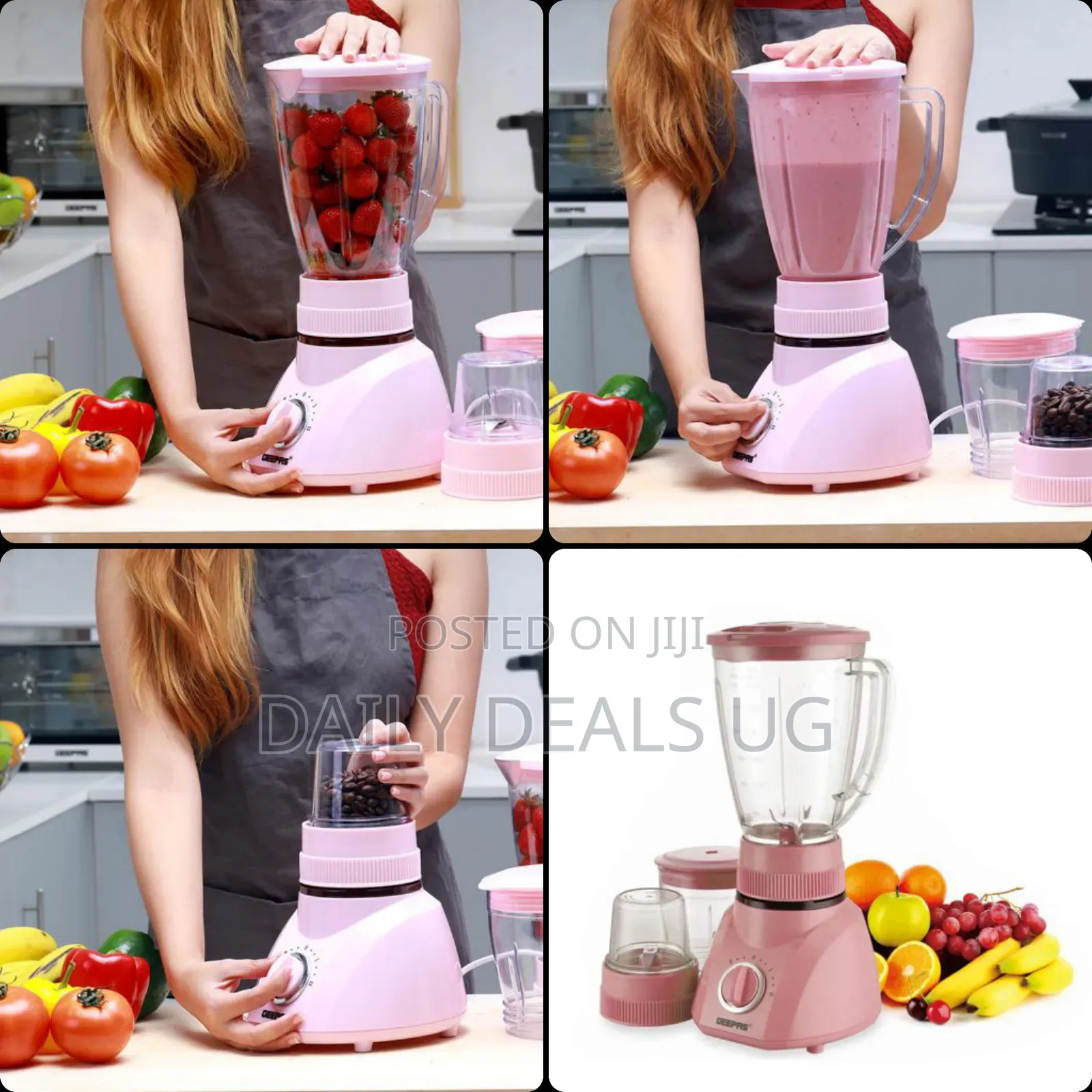 3-in-1 Multifunctional Blender Geepas Gsb1514