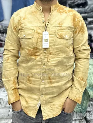 Denim Shirt Collarless
