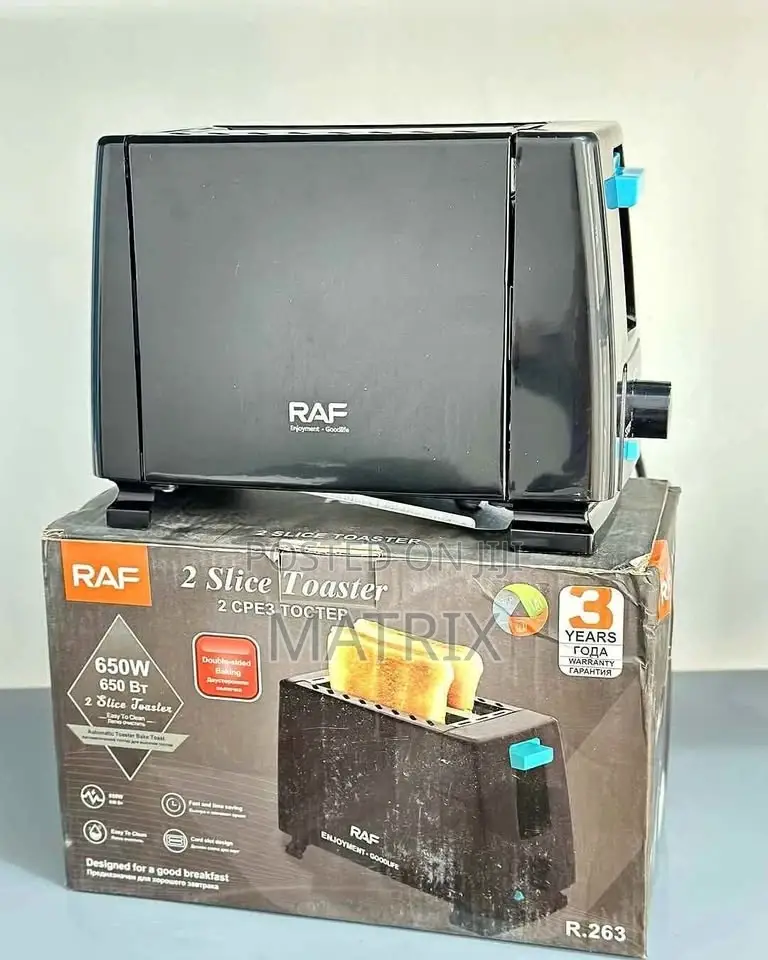 Raf 2 Piece Bread Toaster - Black