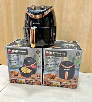 Hoffmans Mechanical 6l / 6 Liters Airfryer/ Air Fryer - Black