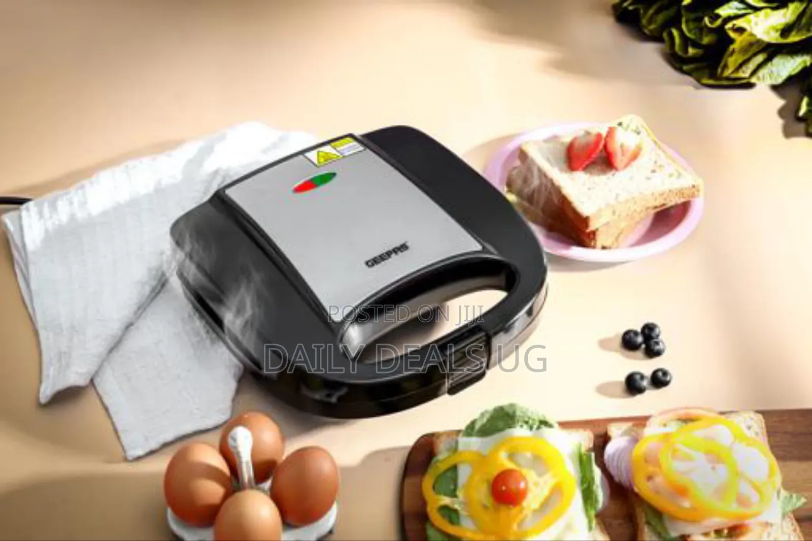 Portable Powerful 700w 2 Slice Grill Maker With Non-Stick Plates