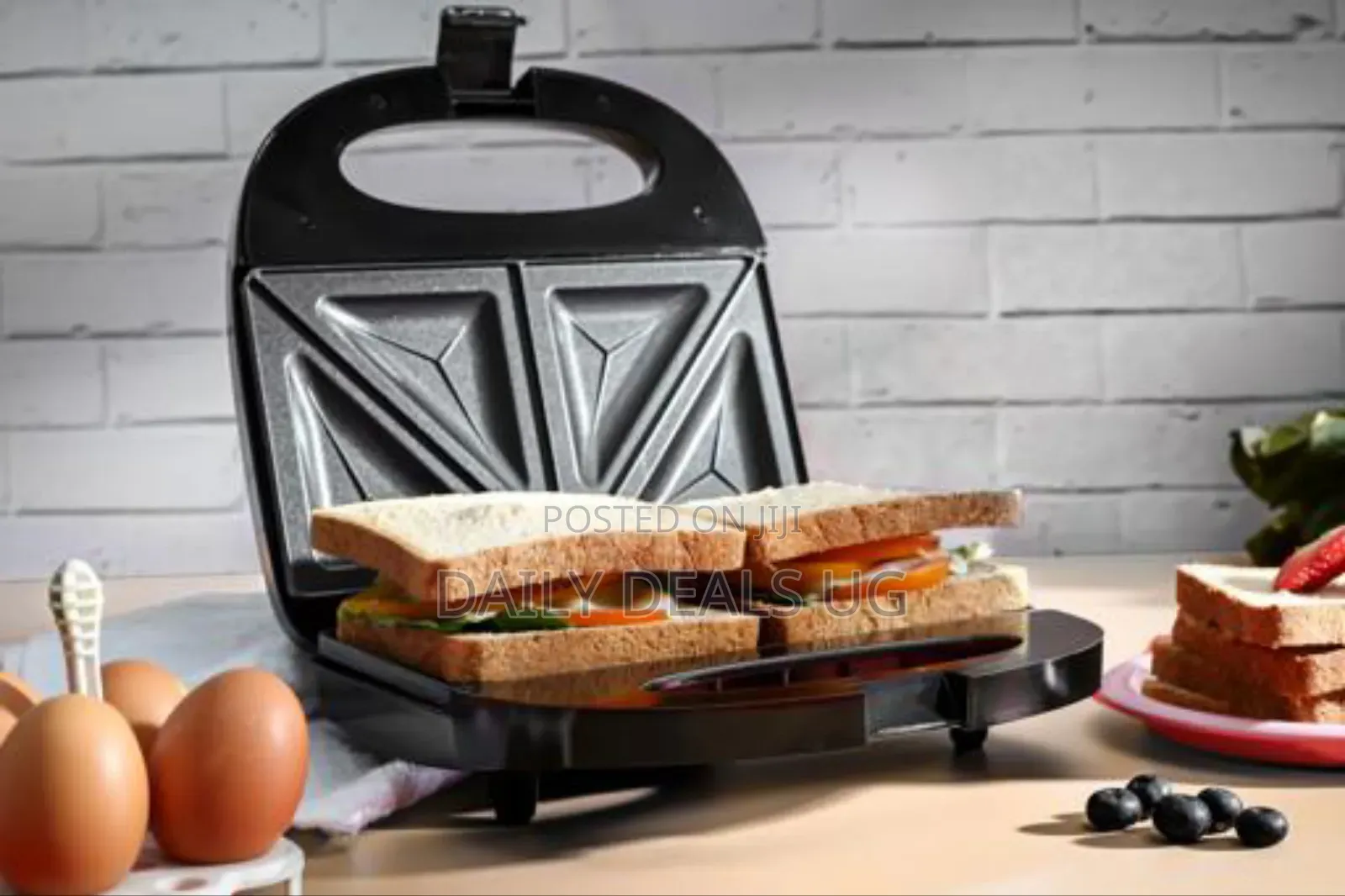 Portable Powerful 700w 2 Slice Grill Maker With Non-Stick Plates